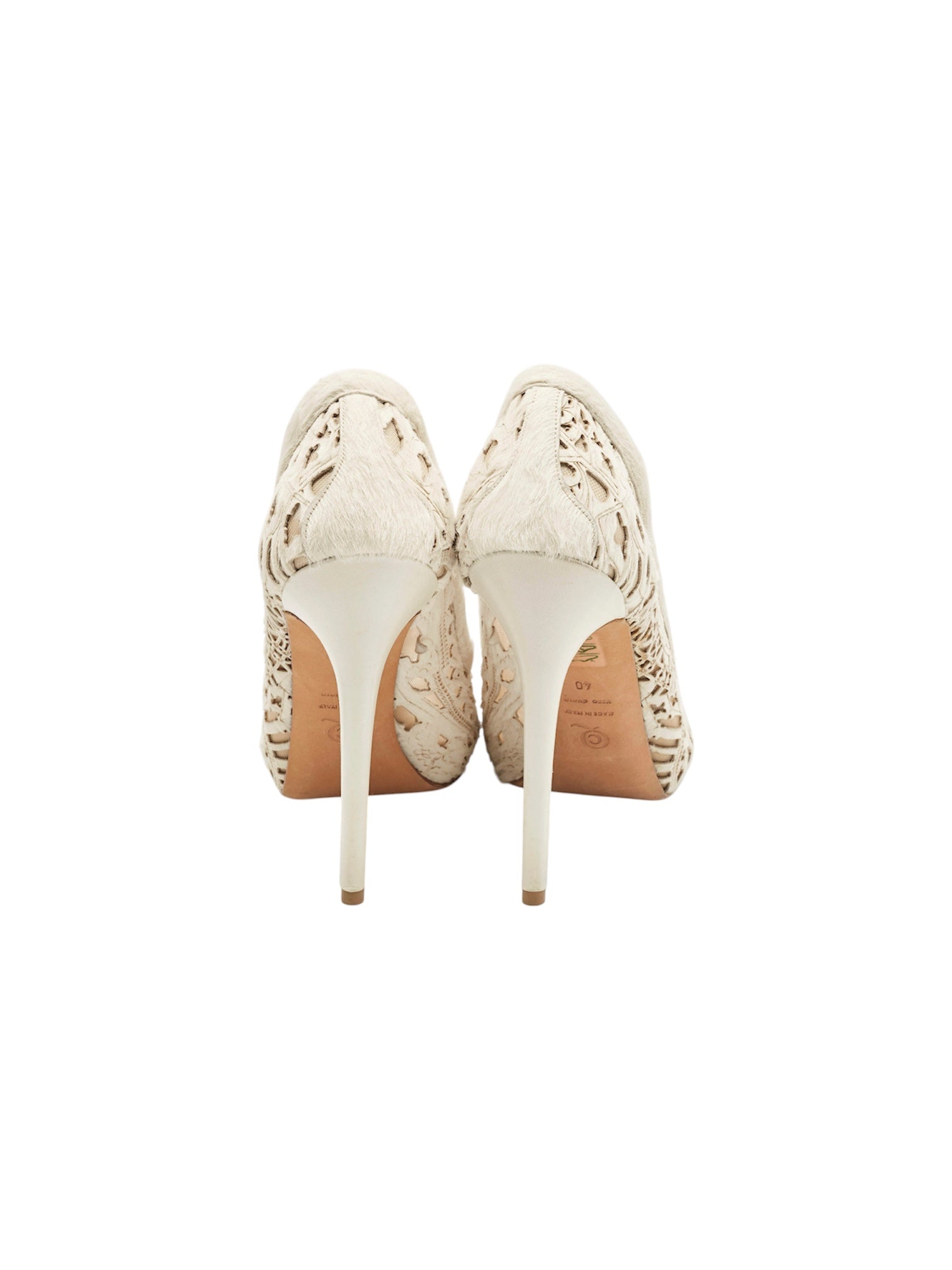 ALEXANDER MCQUEEN SKULL AND PONY HAIR STILETTOS