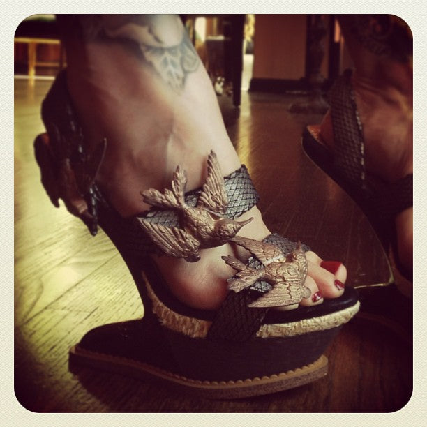 IRREGULAR CHOICE 2014 LOVE DOVE WEDGES