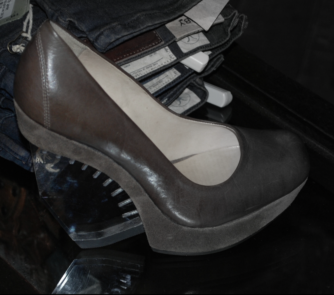 ALL SAINTS CLEAR STRUCTURAL WEDGE HEEL