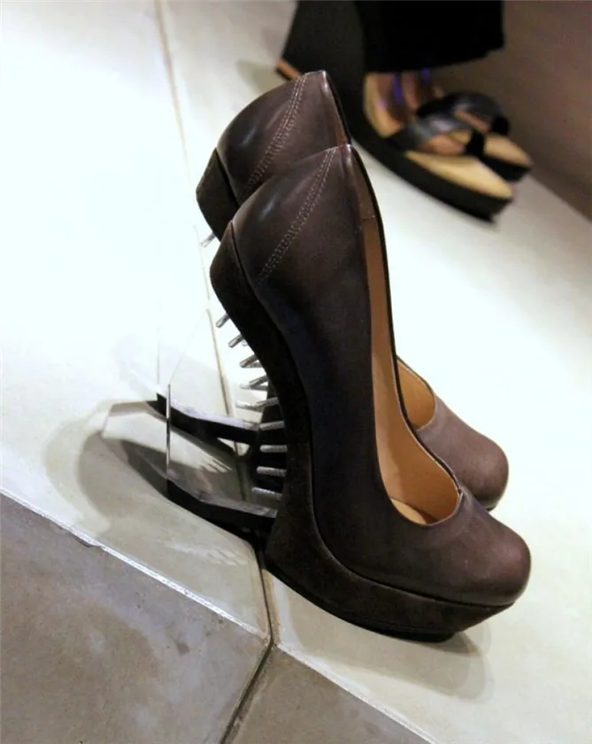 ALL SAINTS CLEAR STRUCTURAL WEDGE HEEL