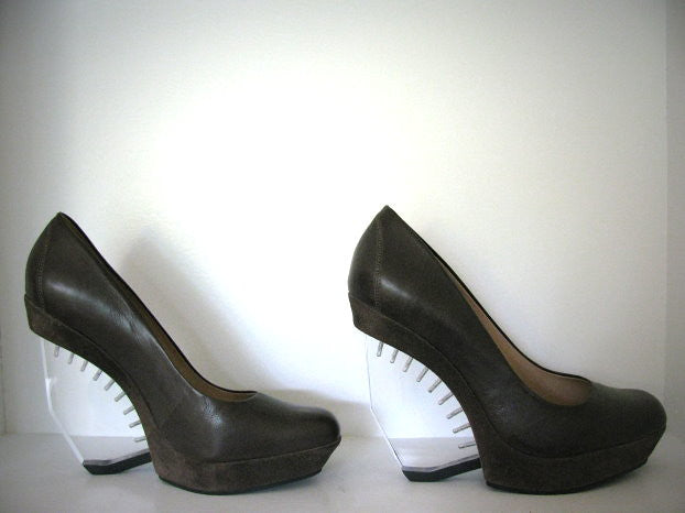 ALL SAINTS CLEAR STRUCTURAL WEDGE HEEL