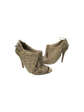 CAMILLA SKOVGAARD 2009 PYTHON PEEP TOE LACE UP BOOTIES