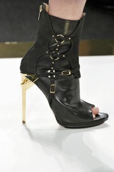 HERVÉ LÉGER FALL 2012 OPEN TOE BOOTIES