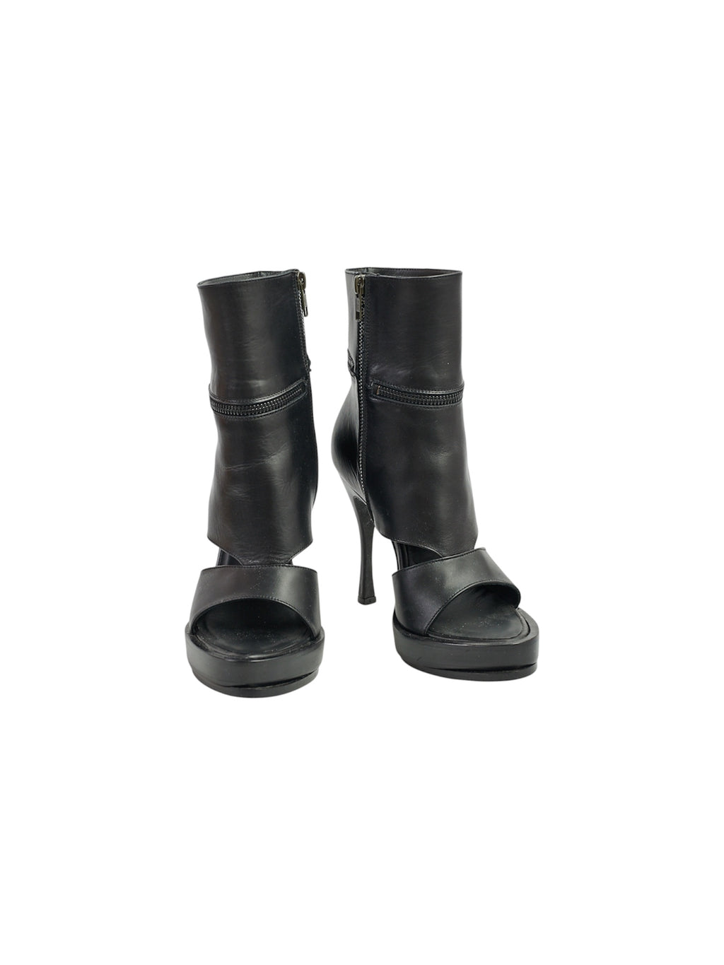 ANN DEMEULEMEESTER SPRING 2016 OPEN TOE ANKLE BOOTS