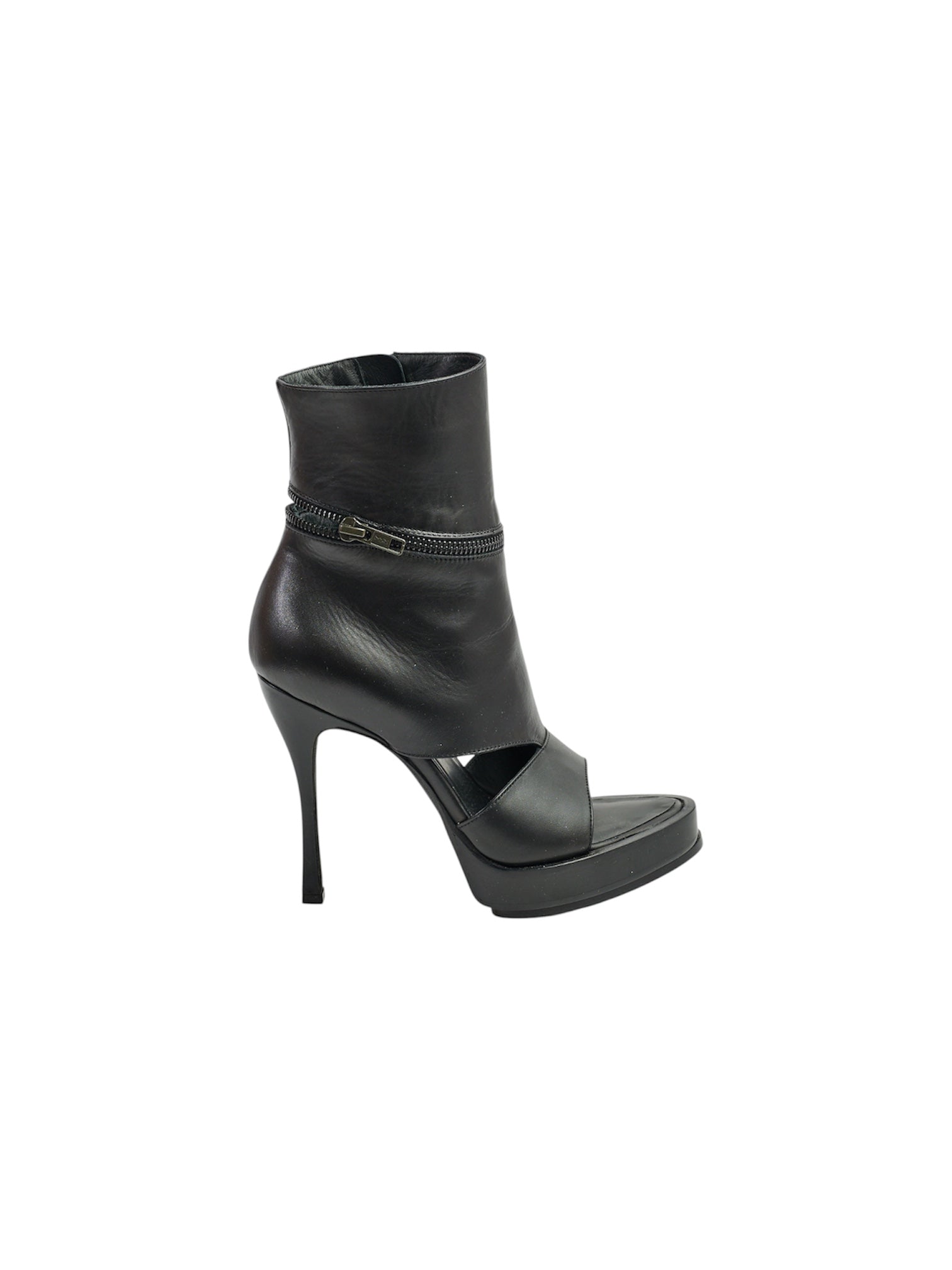 ANN DEMEULEMEESTER SPRING 2016 OPEN TOE ANKLE BOOTS