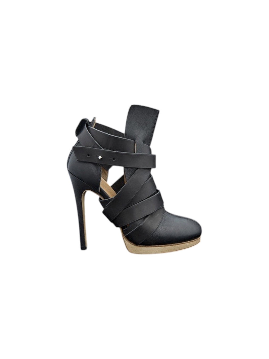 KRIS VAN ASSCHE SS2010 MULTISTRAP ANKLE BOOTS